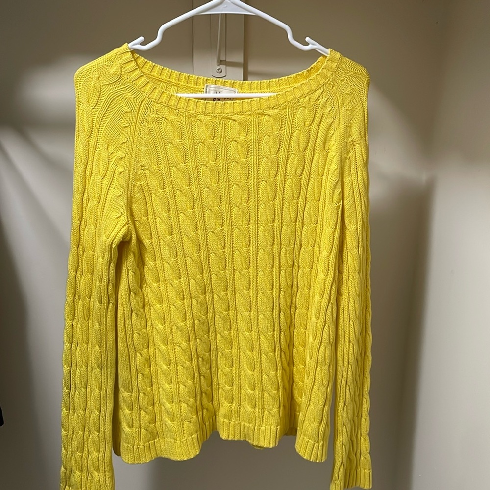 Yellow Pen Paper Sweater - Size L (Juniors)